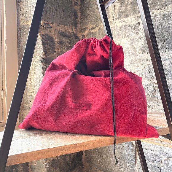 Valentino Grey Leather Rockstud Medium Shopping Tote - Picture 12 of 12